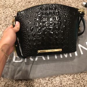 Brahmin Mini Duxbury crocodile-embossed bag